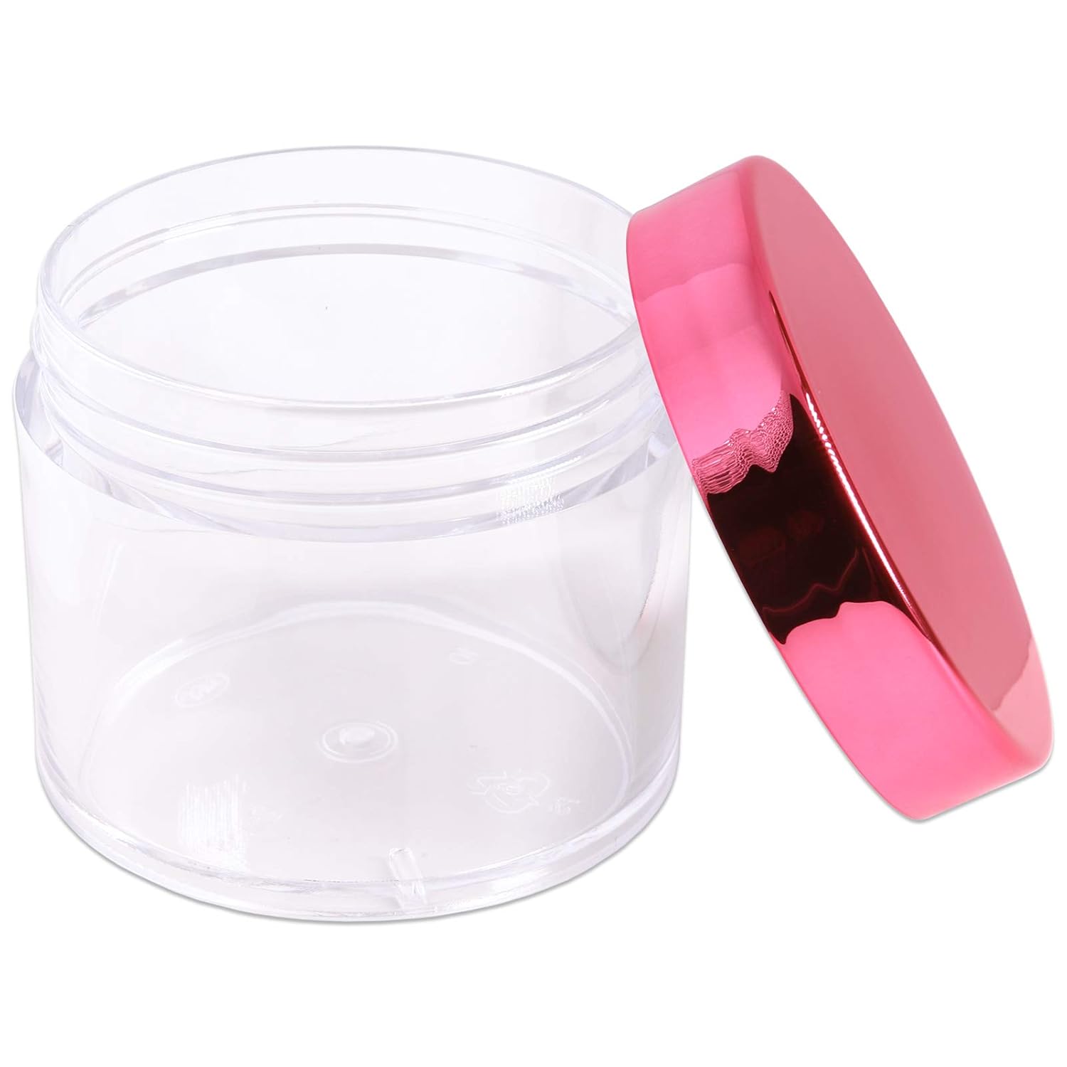 Beauticom 2 oz./ 60 Grams/ 60 ML Thick Wall Round Clear Plastic LEAK-PROOF Jars Container with ROSE GOLD Lids for Cosmetic, Lip Balm, Creams, Lotions, Liquids (36 Jars, Rose Gold) : Beauty