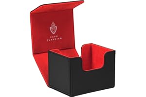 Card Guardian - Premium Deck Box (Black) for 100+ Cards for Trading Card Games Compatible with Magic the gathering (MTG), Commander Deck, Yugioh Deck Box, Pokemon TCG, Sports Card Storage Boxes