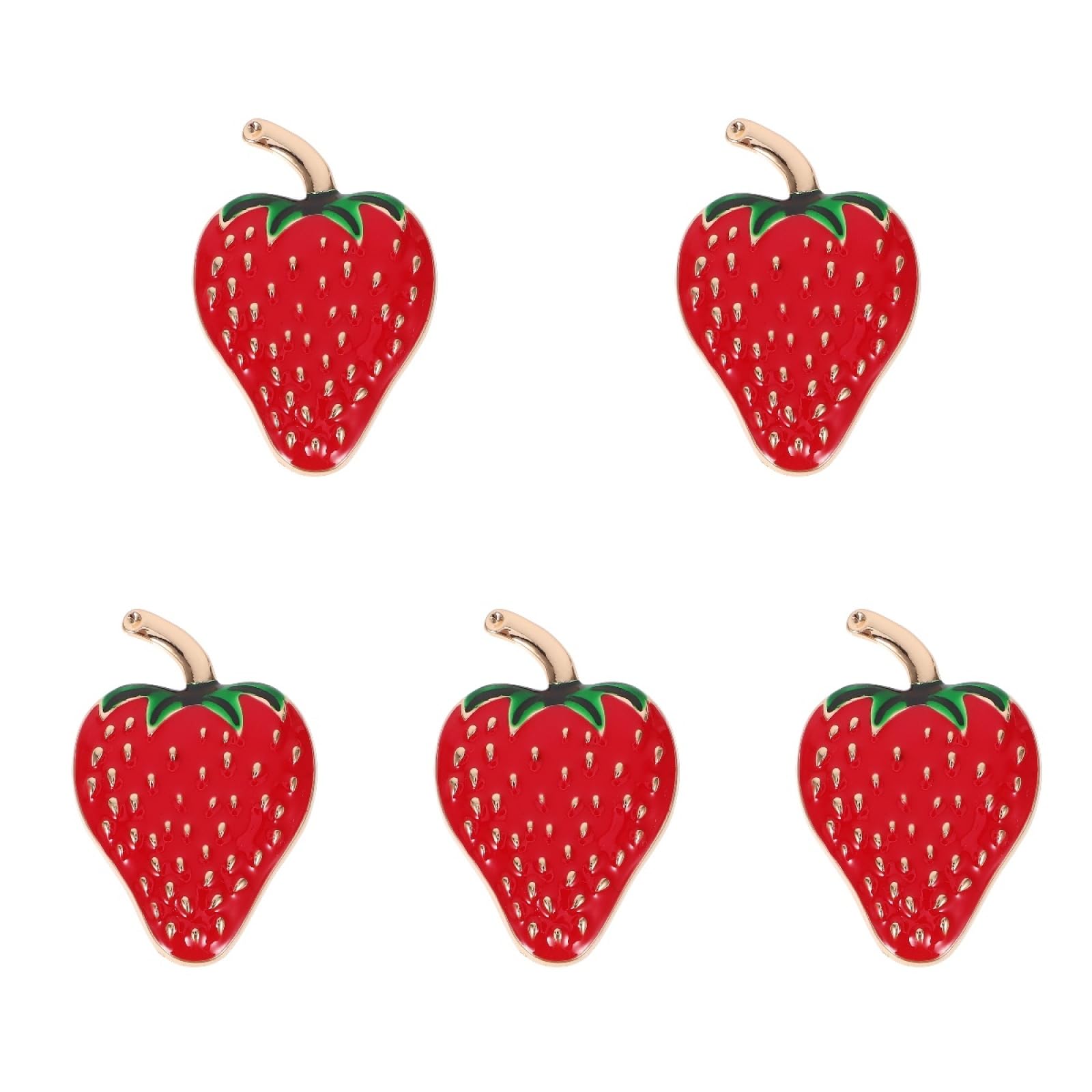 Uonlytech 5pcs Oil Dripping Strawberry Handle Furniture Knob Cabinet Pull Furniture Handle Cupboard Knob Drawer Dresser Pull for Cabinets Cupboard Cabinet Door
