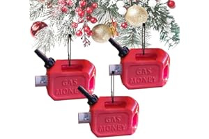 NT-ling Gas Can Ornament, 2023 New Gas Can Ornament Money Holder, Gas Money Ornament 2023, Gas Money Ornament, Gas Can Money Ornament for 2023 Xmas Decorative Hanging Ornaments (3Pcs)
