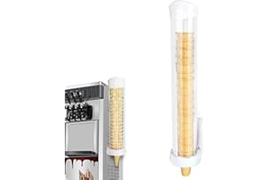 Wall Mount Ice Cream Cone Dispenser Holder,21" L x 3" Dia Durable Cone Holder Sleeve for Waffle & Cake Cones, Compatible with