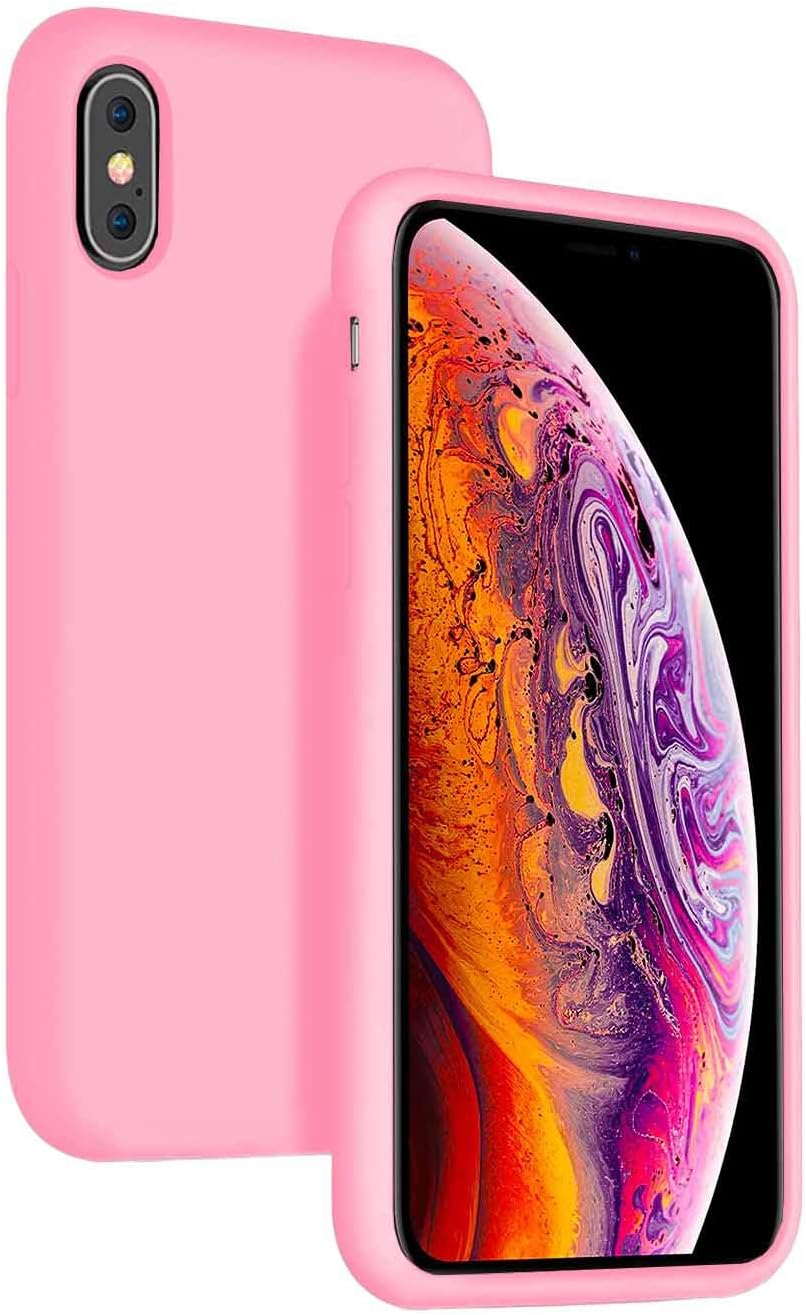 Compatible with iPhone XR case (2018) 6.1 inch,Slim Fit Protective Soft TPU Shock-Absorbing Bumper Shockproof Bumper Cell Phone Accessories Thin Soft TPU Protective Anti-Fingerprint Case-Pink
