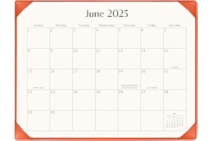KOPEESY Large Desk Calendar 2025-2026 with Desk Mat, From Now - June 2026, 22" x 17" Desktop Calendar for Home School and Office