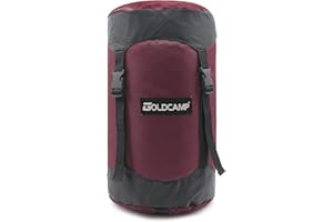 GoldCamp compression stuff sack for Ultralight sleeping bag, space saving gear with dust flap,18L/30L/43L/49L/65L Compression Stuff Sack, Waterproof, Camping, Travel, Outdoor, Backpacking (Red, XXXL)