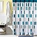 Ufaitheart Modern Checkered Bathroom Shower Curtain Set, Shower Stall Shower Curtain 36 x 72 Inches Fabric Curtains, Multi Color-Turquoise, White, Gray, Beige
