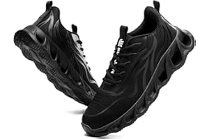 Furuian Steel Toe Shoes for Men Women Lightweight Indestructible Safety Shoes Comfortable Steel Toe Sneakers Puncture Proof Work Shoes