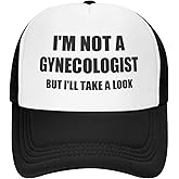 Funny Trucker Hats-Lightweight and Breathable Polyester Mesh Baseball Cap, Adjustable Fit Fishing Black Hat