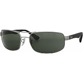 Ray-Ban mens Rb3445 Rectangular Sunglasses