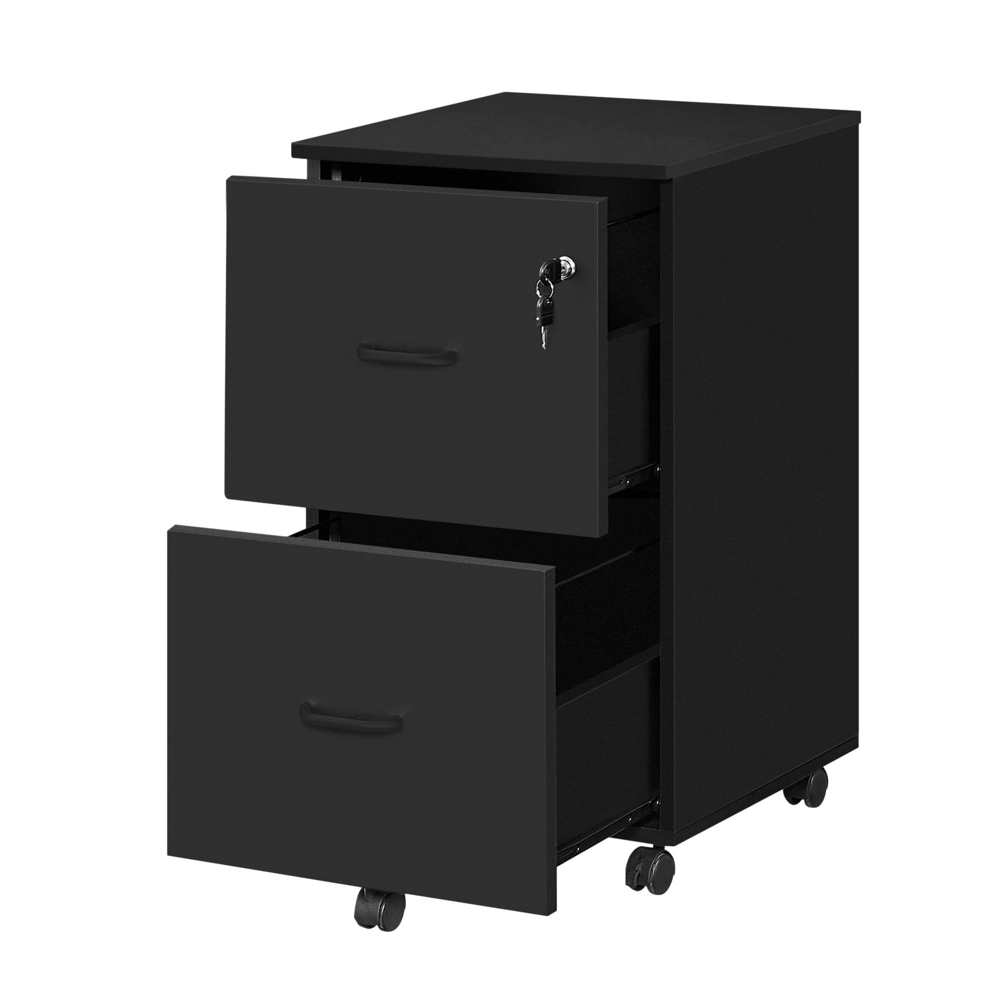 VASAGLE 2-Drawer File Cabinet, Small Rolling, Locking, Printer Stand | Home Office, A4, Letter-Size Hanging File Folders, Ink