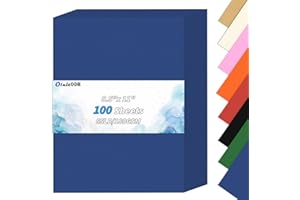 Navy Cardstock Paper 8.5'' x 11'', 100 Sheets 180gsm/65 lb Navy Printer Cover Card Stock, Construction Paper for Card Making 