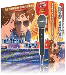 le meilleurs des tubes en karaoke coffret 10 dvd + 1 micro offert