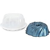 Nordic Ware Formed Swirl Bundt with Keeper, 10 Cup, Twilight Blue