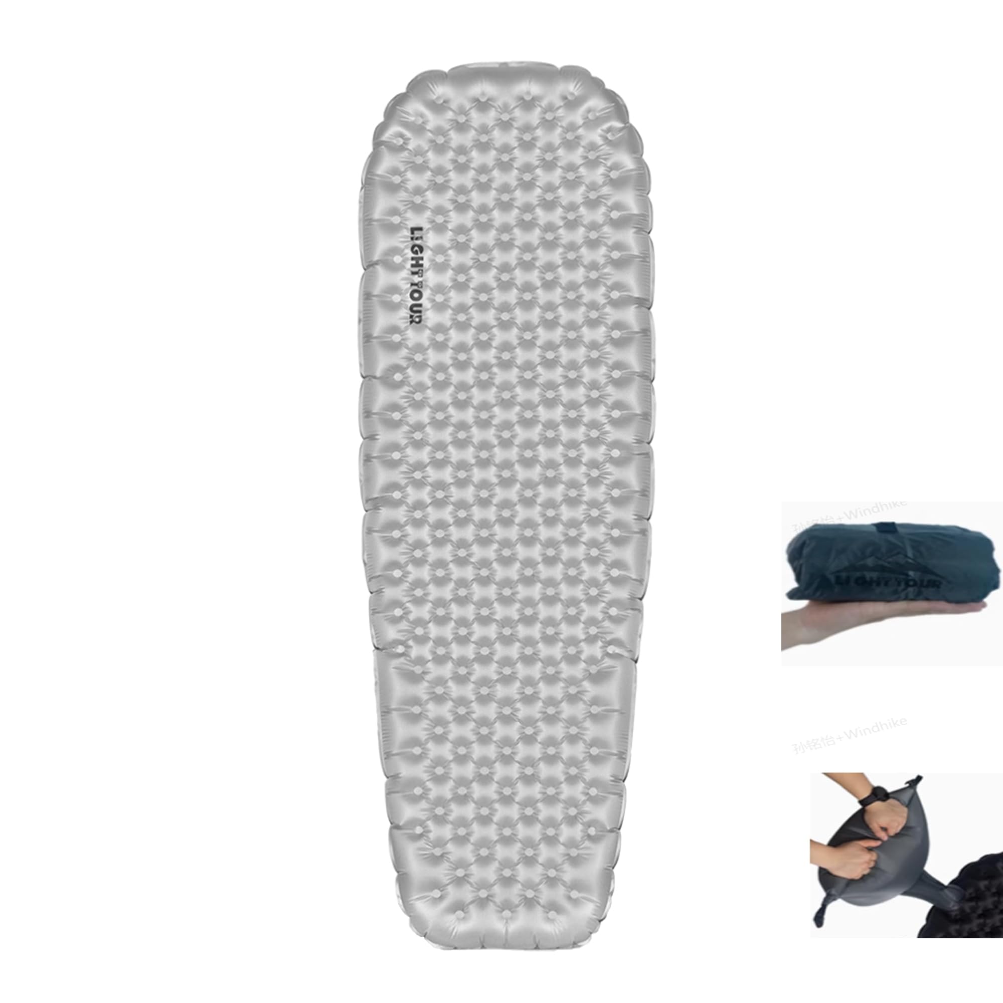 windhike Inflatable Sleeping Mattress R-Value 5.8/7.5 Withstands -20°C/-30°C Lightweight 415-620g 7–10 cm Thickness Insulated Warmth Moisture Barrier Camping Folding Pad Backpacking Travel