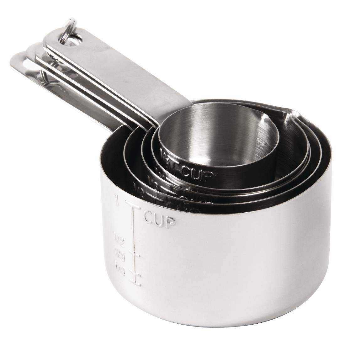Vogue Stainless Steel Measuring Cup Set of 5 J424