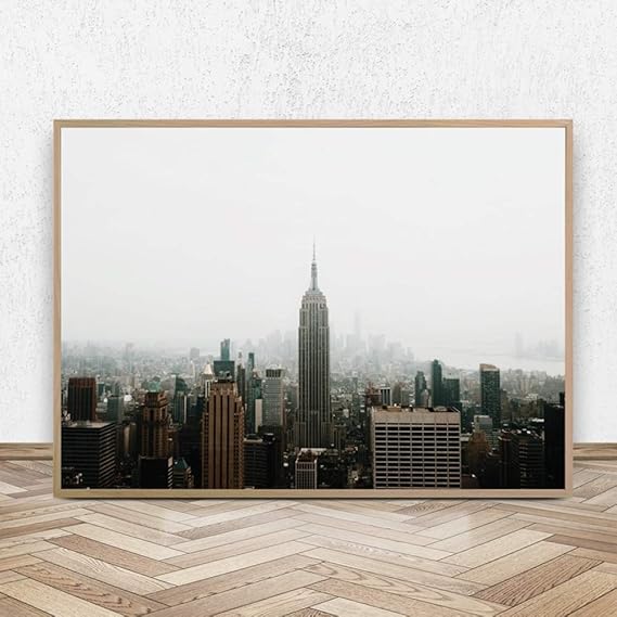 zgwxp77 Skyline bedroom wall art canvas painting picture ...