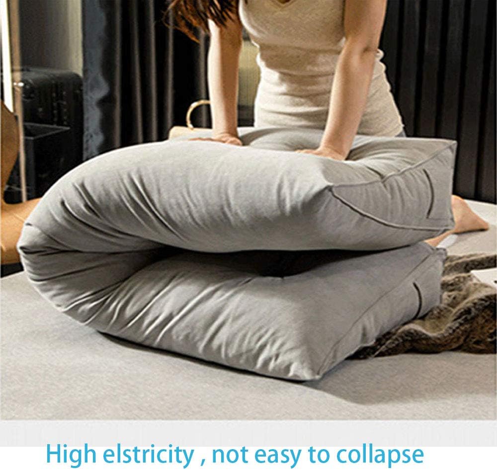 Bed Rest Large Reading Pillow Lumbar Cushion， Large Headboard Backrest Support Pillow Cushion Reading Soft Pillow for Reading in Bed Sofa with Removable Cover 59 Inches (Gray): Kitchen & Dining