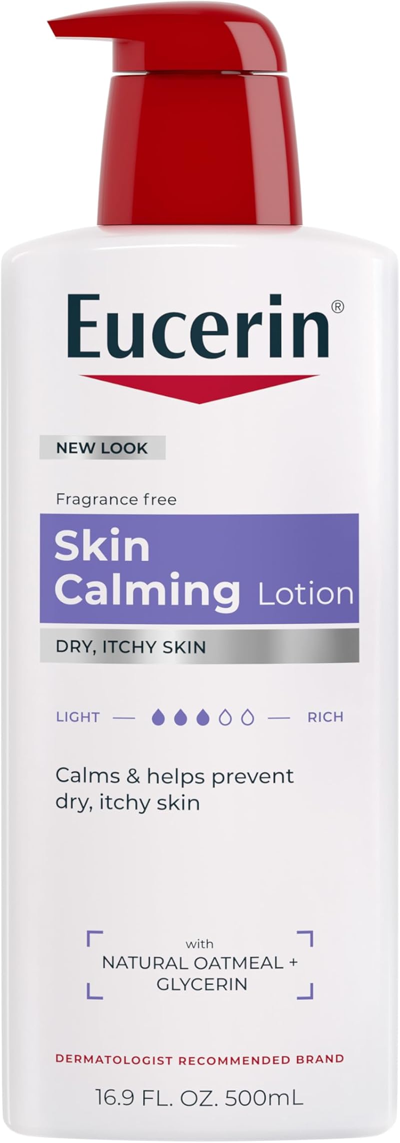 Eucerin Skin Calming Body Lotion 16.9 fl oz Dry Itchy Skin Relief Oatmeal