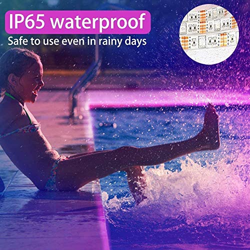 32.8ft LED Strip Lights, COOLAPA LED Lights IP65 Waterproof RGB Light