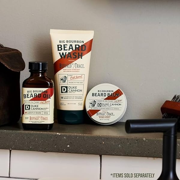DUKE CANNON SUPPLY CO. BIG BOURBON BEARD WASH, 6 FL OZ, OAK BARREL SCENT – MADE WITH PLANT-BASED INGREDIENTS TO STRENGTHEN, REJUVENATE, SOFTEN AND CONDITION