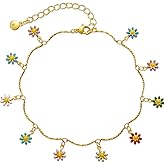 MRSXIA Anklet for Women Gold Foot Handmade Chain 18K Gold Filled Dainty Simple Summer Beach Jewelry