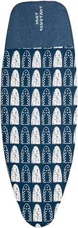 Addis Deluxe Ironing Board Cover Navy White Heat Resistant 135x46 cm