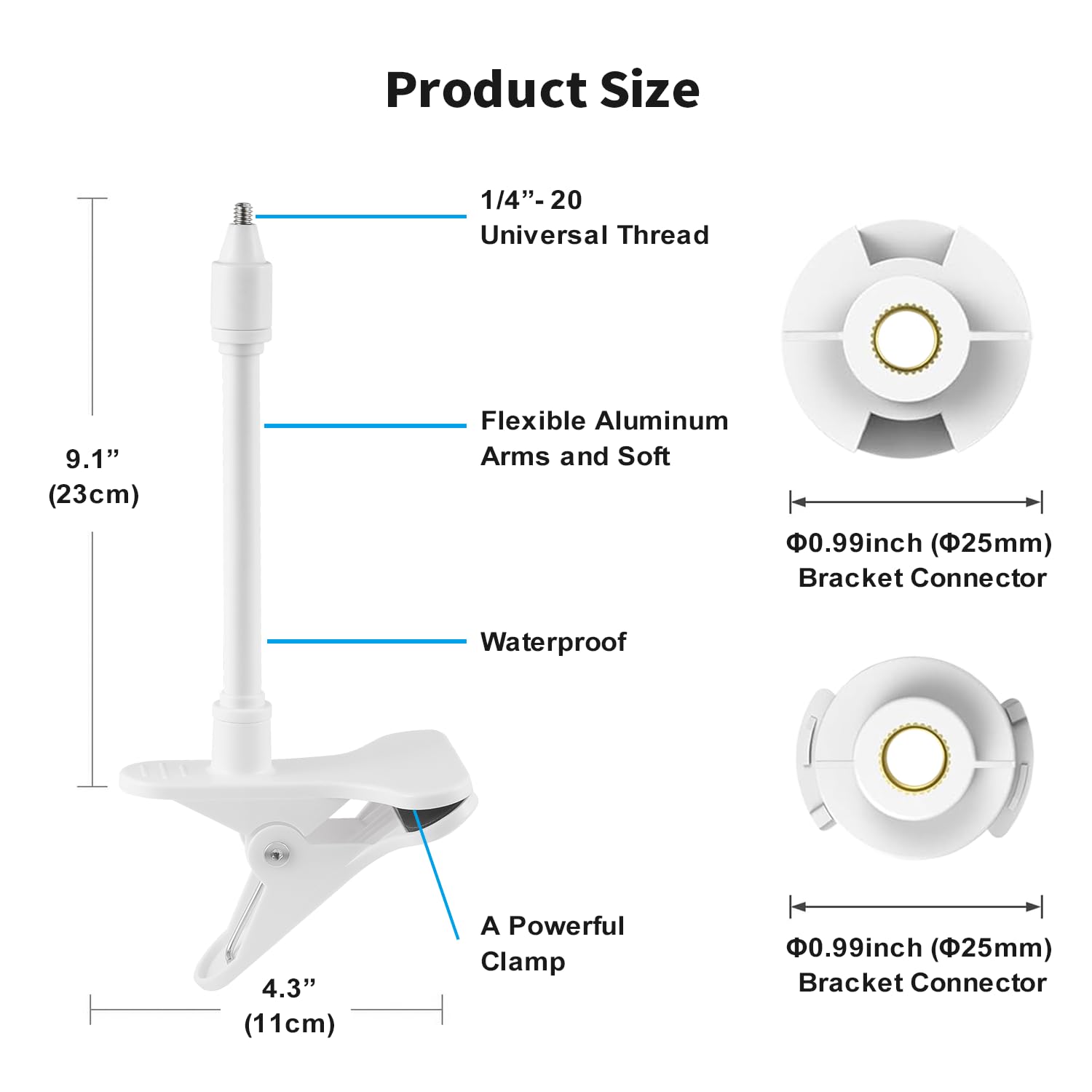 Babyphone Halterung für HelloBaby HB65/HB6339/HB66/HB6550/HB248/HB6558/HB40, Flexible Baby Kamera Holder für VTimes VT302, 360° Babyfone Baby Monitor Mount, Kompatible mit HelloBaby Babyphone 3