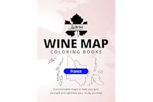Wine Map Coloring Book - France: by JWaugh Education