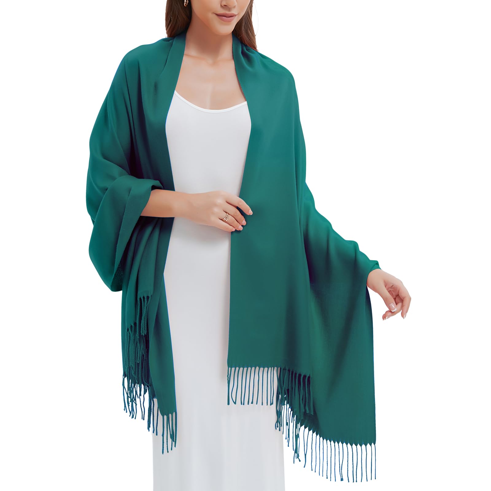 Autumn and Winter Korean Style Lovers of Super Pure Cashmere Scarf Shawl (Deep Green)(Size: 200*65cm)