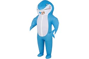 M MH ZONE Inflatable Shark Costume for Adult(Kids) Funny Halloween Costumes Fantasy Cosplay Blow up Costume