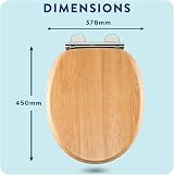 Croydex Hartley Flexi-Fix Soft Close Toilet Seat Light Oak view 3