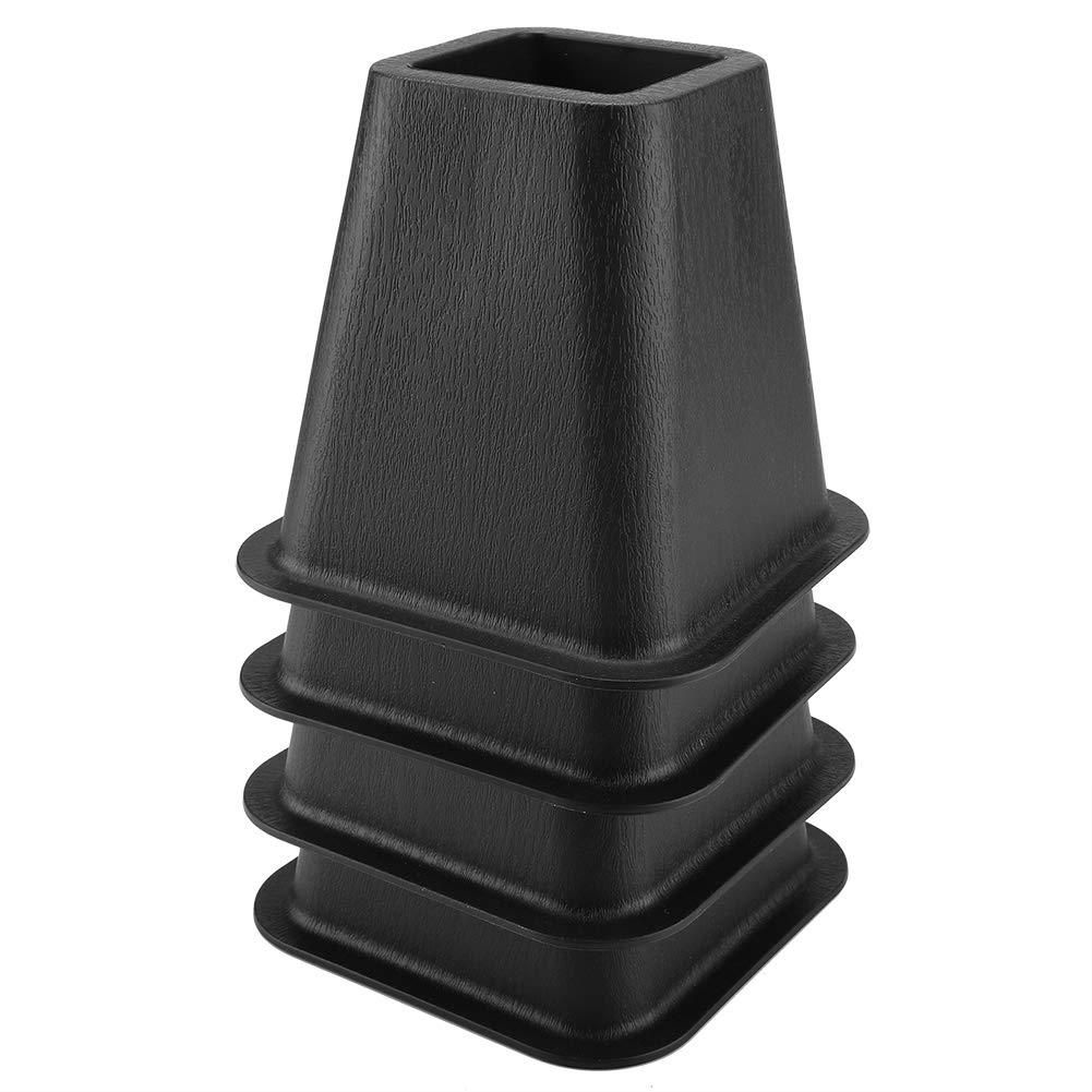 Ejoyous 4 Pcs 6 Inch Adjustable Furniture Risers, Sturdy Furniture Riser Leg Pad Set, Under Bed Storage Heav y Duty 500kg Furniture Risers, Stable Riser Feet Lift Set