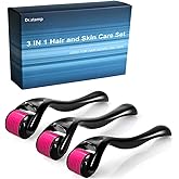 3 Pack Derma Roller Set - Microneedling Roller for Home Use, Microneedle Roller Skin Tool, Personal Skin and Hair Care Tools