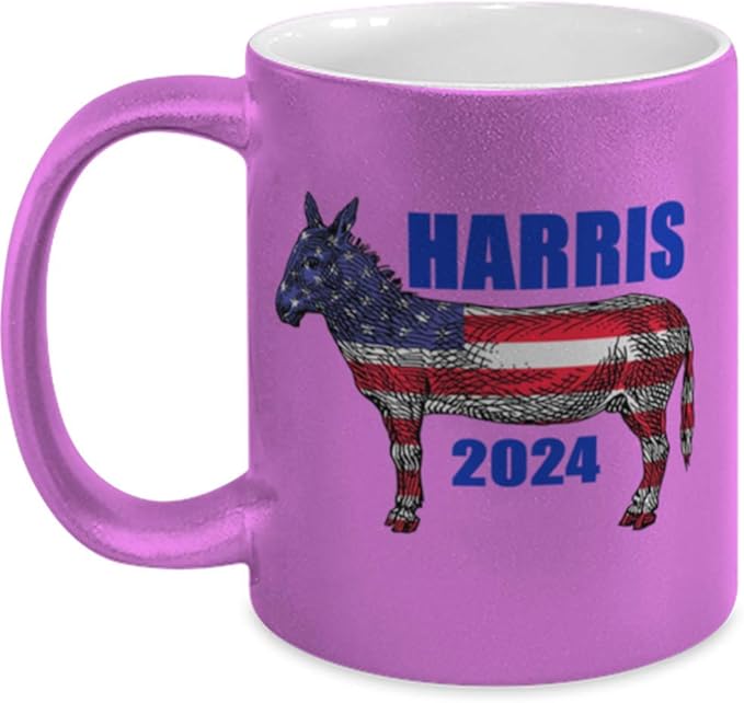 Kamala HARRIS 2024 Let's Get Real 11 oz Metallic Purple