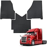 Kingna Floor Mats Compatible with 2018-2026 Freightliner Cascadia TPE All Weather Guard Protector Cargo Liner for 2025 Cascadia Accessories