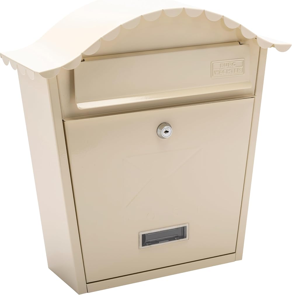 Burg-Wächter MB01AC Antique Cream Classic Wall Mounted Galvanised Steel Post Box
