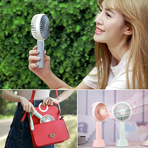 HOMCA Aromatherapy Handheld Fan, Personal Portable Desk Table Cooling Fan Pedestal Fan with USB Rechargeable Battery Operated Electric Fan for Office Room Outdoor Traveling (Pink) - Thumbnail 6