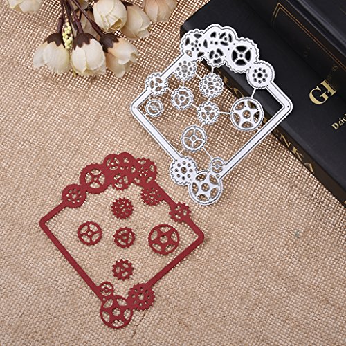 Yeahii Gear Cutting Dies Stencil for DIY Scrapbooking Embossing Album Paper Card Crafts