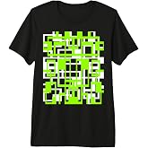 Geometric Shapes Pattern Lime-Green White Cut Out Premium Tri-blend T-Shirt