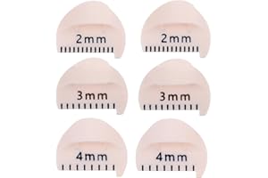 Fukaisu 6pcs Edge Stitch Lock Sewing Gauge, 2/3/4mm Seam Guide Ruler Needle Gauge Measuring Tool Quilting Templates Mini Thum