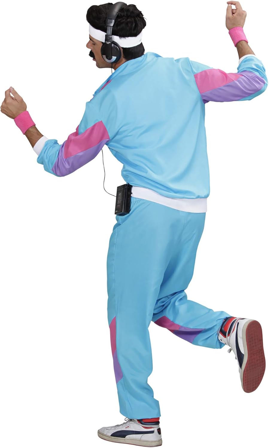 Widmann 80s/90s Tracksuit Costume/Outfit, Blue, Pink and Purple, Jacket and Trousers, Disco, Jogging Suit, Retro Style - Image 5