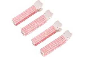 YEYUNTO Hair Rollers with Clip Volumizing Bangs Curler DIY Styling Accessories Tool Portable Self Grip Volume Hair Root Clips, 4PCS, Pink (Pink)