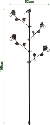 DIVCHI Bird Feeder Station Pole Hanging Feeding Station Metal Stand Garden Decor view 5