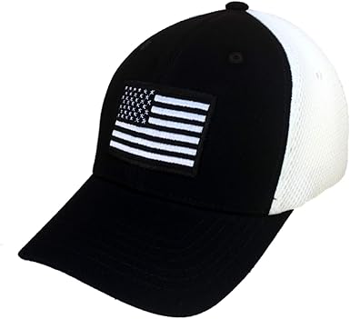 Black american flag fitted hat Clearance