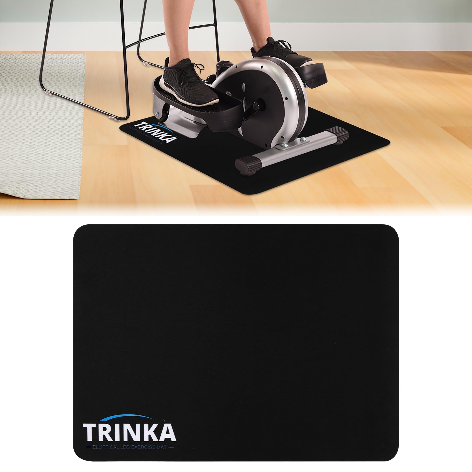 Photo 1 of Non-Slip Workout Mat for Under Desk Ellipticals, Ellipse Leg Exerciser Machine Mat, Suitable for Electric Seated Foot Pedal Exerciser, Enhanced Stability & Floor Protection