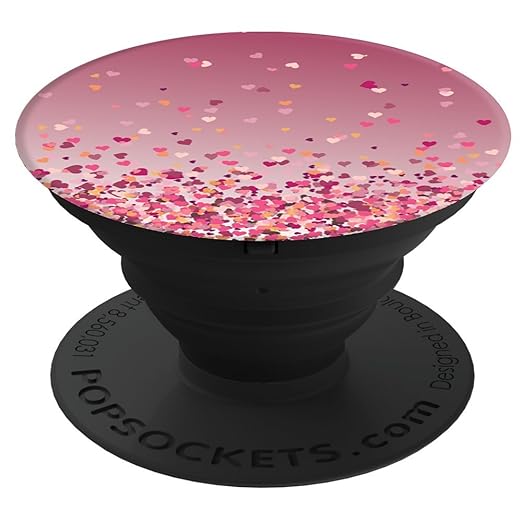 PopSockets - Ausziehbarer (Nicht Austauschbarer) Sockel und Griff für Smartphone und Tablet - Heart Confetti