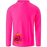OYJ Youth Boys Compression Thermal Shirt Long Sleeve Fleece Lined Athletic Baseball Football Undershirts Sports Base Layer