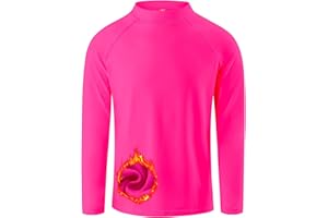 OYJ Youth Boys Compression Thermal Shirt Long Sleeve Fleece Lined Athletic Baseball Football Undershirts Sports Base Layer