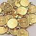 Dcatcher 24 PCS Bezel Pendant Trays Round Cabochon Settings Trays Pendant Blanks, 25mm Diameter, Gold