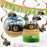 Creative Converting Tractor Time Birthday Party Decorations Kit