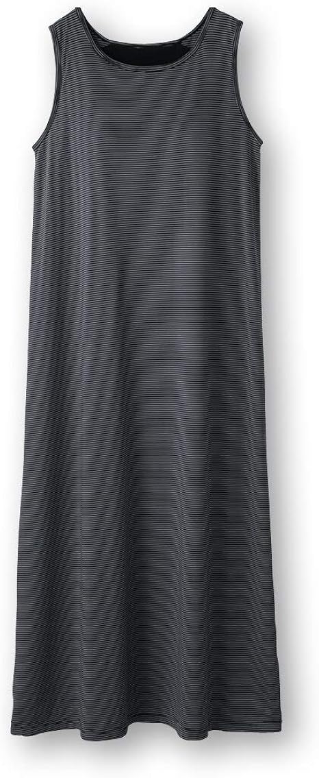 Amazon Nissen ニッセン パジャマ ルームウェアトップス 大きいサイズ アンダーフリー吸汗速乾ノースリーブワンピース ボーダー M レディース ルームワンピース ネグリジェ 通販